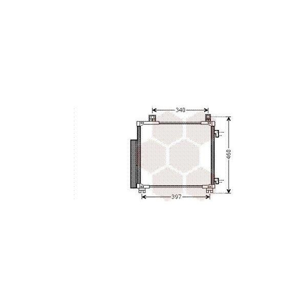 Van Wezel 53005578 Condensatore Climatizzatore Condensatore Climatizzatore Per Toyota Iq (J1) + Essiccatore-image