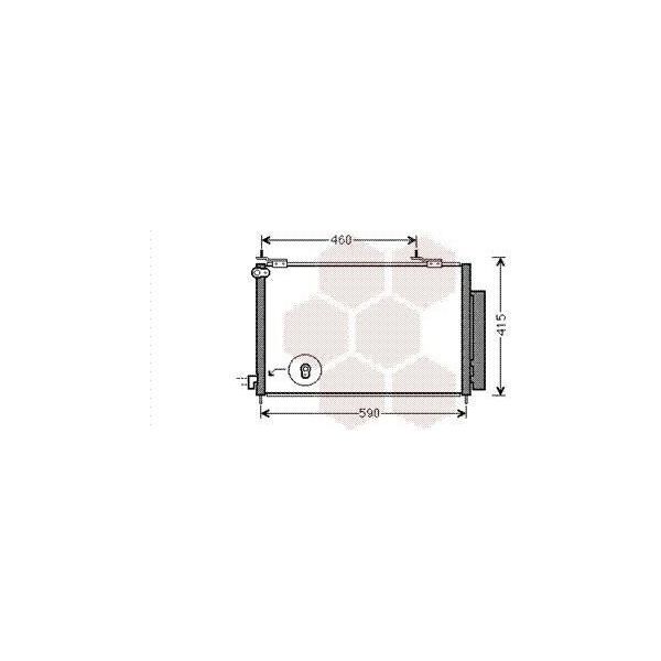 Van Wezel 25005242 Condensatore Climatizzatore Condensatore Climatizzatore Per Honda CR-V Ii (Rd) + Essiccatore-image