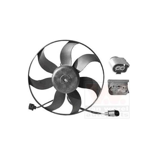 Van Wezel 5894747 Ventola Di Raffreddamento Motore Ventola Di Raffreddamento Per Vw Golf V Hatchback (1K1) Radiatore Acqua Ø360Mm-image