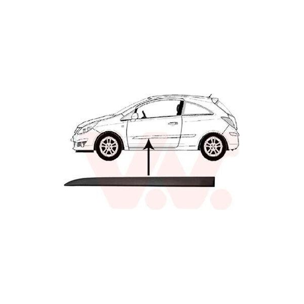 Van Wezel 3750427 - Oe 13275390 Striscia Di Rivestimento, Anteriore Sinistra Per Corsa D (S07)-image