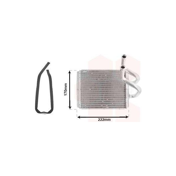 Van Wezel 83006170 - Oe 97227 3E000 Scambiatore Di Calore, Riscaldatore Per Sorento I (Jc)-image