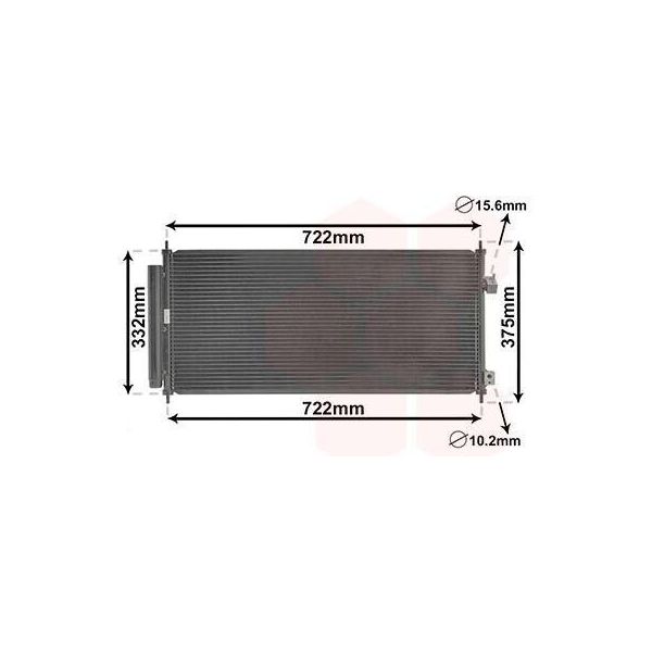 Van Wezel 25005248 - Oe 80110 TF0 G02 Condensatore Aria Condizionata Con Essiccatore Per Jazz Iii-image