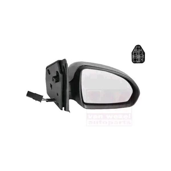 Van Wezel 2911818 Specchietto Retrovisore Esterno Destro Per Smart Fortwo Coupé (451) Convesso Riscaldato Con Primer-image