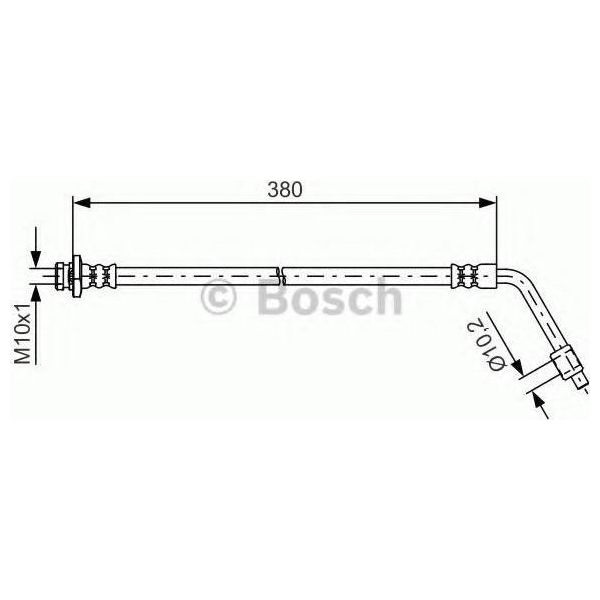 Bosch 1 987 481 623 Tubo Freno Per Nissan Navara (D22) Pick Up (D22) NP300 Pickup (D22) Navara Pianale/Telaio (D22)-image