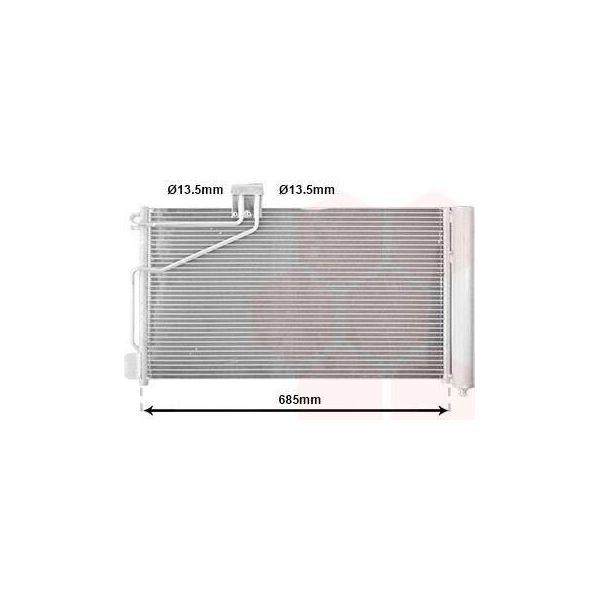 Van Wezel 30005493 Condensatore Climatizzatore Condensatore Climatizzatore Adatto Per MERCEDES-BENZ Slk (R171) +Essiccatore-image