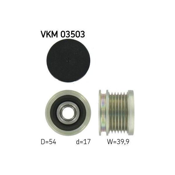 Skf Vkm 03503 - Puleggia Alternatore Oe 12 04 378 Per Signum (Z03), Vectra C (Z02), Espace Iv (Jk)-image