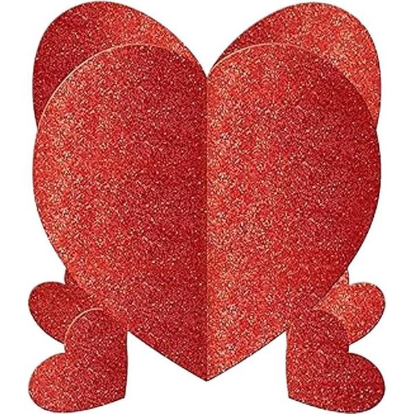 Amscan - Mini Decorazione Da Tavolo A Cuore, San Valentino SG39410 (Taglia Unica) (Rosso)-image