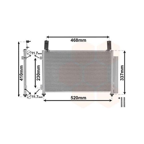 Van Wezel 81005081 - Oe 94532313 Condensatore Aria Condizionata Con Essiccatore Per Matiz (M200, M250), Spark (M200, M250)-image