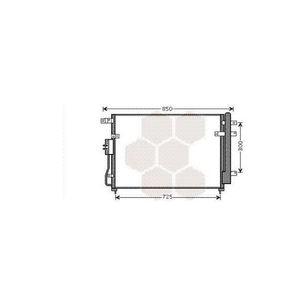 Van Wezel 83005111 - Oe 97606 4D100 Condensatore Aria Condizionata Con Essiccatore Per Carnival Iii (Vq)-image