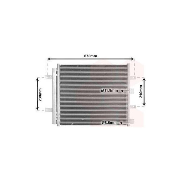 Van Wezel 77005051 - Condensatore Aria Condizionata Oe XR828762 Con Essiccatore Per S-Type (X200), Xf (X250), Xk (X150)-image