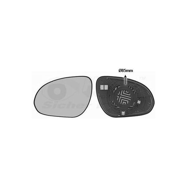Van Wezel Specchio Retrovisore Esterno Sinistro Per Hyundai I30 (Fd) I30 Cw (Fd) Convesso Non Riscaldato 8207831-image