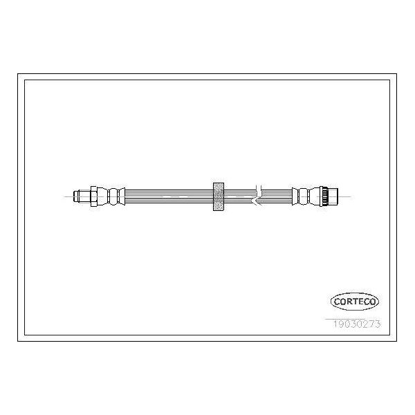 Corteco 19030273 Tubo Freno Anteriore Per Renault Twingo I (C06) Clio I (B/C57, 5/357) Twingo I Box (S06) 21 (B48) Clio I Box (S57) 21 Estate-image