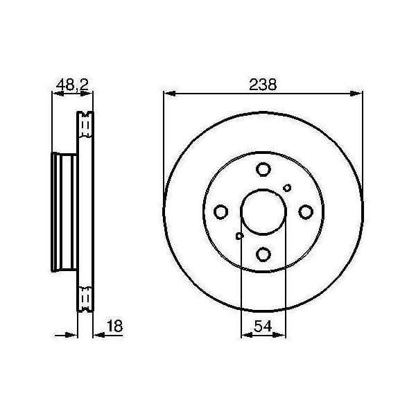 Bosch 0 986 478 385 - Oe 43512 12250 Disco Freno Per Corolla (E10), Corolla (E11)-image