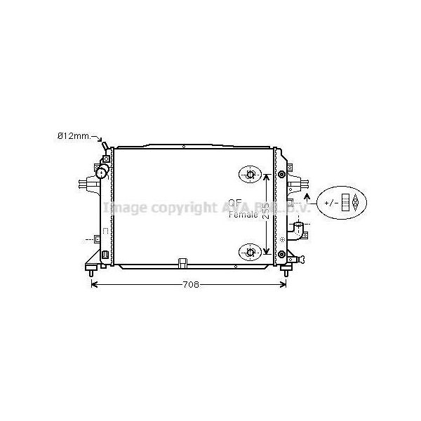 Prasco OLA2460 - Oe 1300275 Radiatore, Raffreddamento Motore Per Zafira B-image