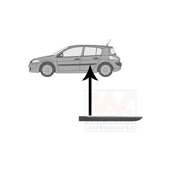 Van Wezel 4327425 - Oe 7701475249 Striscia Di Rivestimento, Posteriore Sinistra Per Megane Ii-image