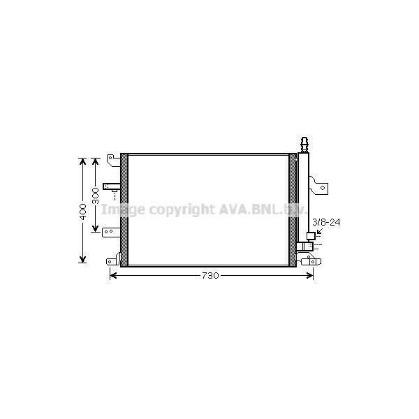 Prasco VO5138D - Oe 30648954 Condensatore Aria Condizionata Con Essiccatore Per S60 I (384), S80 I (184), V70 Ii (285), XC70 (295), XC90 I (275)-image
