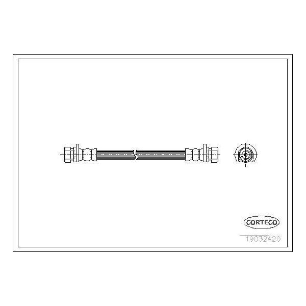 Corteco 19032420 Tubo Freno Posteriore Per Honda Crx Ii (Ed, Ee) Civic Iv Hatchback (Ec, Ed, Ee) Civic Iv Notchback (Ed) Civic Ii Shuttle (Ee)-image