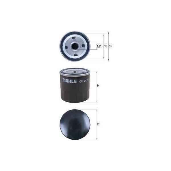 Mahle Oc 242 - Filtro Olio Oe 90510934 Per Astra G-image