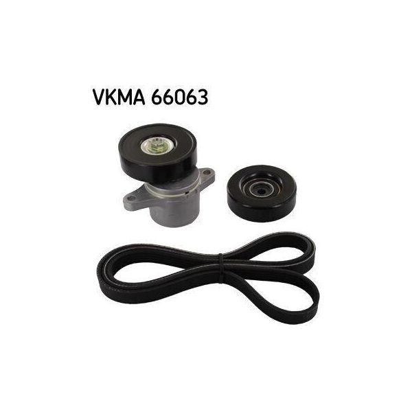 Set Di Cinghie Con Nervatura A V Di Skf (Vkma 66063) Set Di Cinghie Per Trasmissione A Cinghia Con Nervatura A V, Cinghia Trapezoidale-image