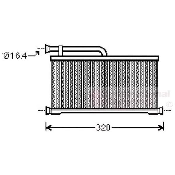Van Wezel 03006397 Scambiatore Di Calore Riscaldamento Interno Radiatore Per Audi A6 Avant (4F5, C6) A6 Limousine (4F2, C6) A6 Allroad (4FH, C6)-image
