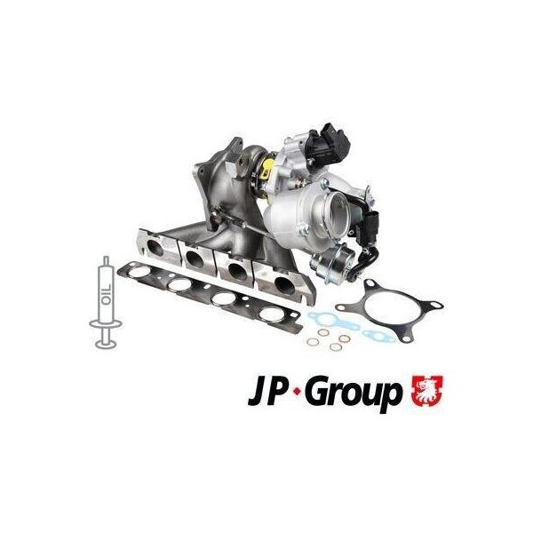 Jp Group 1117408100 - Turbocompressore Oe 06F145701 Per A3 (8P), Golf V (1K), Leon (1P1), Eos (1F), Jetta Iii (1K2), Passat (3C), Tt (8J), Octavia Ii (1Z), Altea (5P), Toledo Iii (5P2)-image