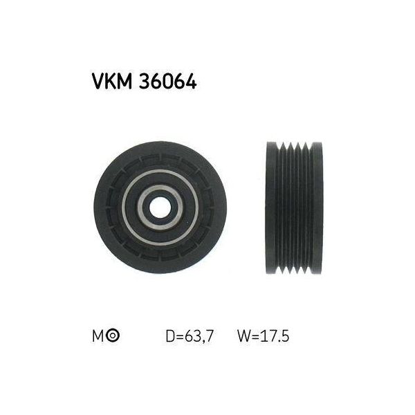 Skf Vkm 36064 - Oe 45 00 041 Puleggia Tenditore, Cinghia A V Per Movano (X70)-image