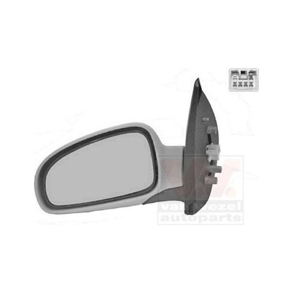 Van Wezel 8115817 Specchietto Esterno Specchietto Laterale Sinistro Per Chevrolet Aveo / Kalos Hatchback (T250, T255) Convesso Riscaldato Primerizzato-image