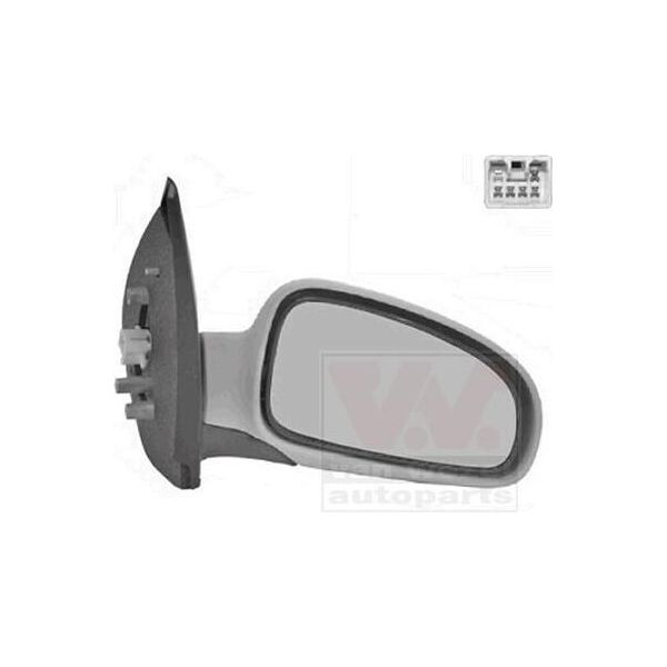Van Wezel 8115818 Specchietto Esterno Specchietto Laterale Destro Per Chevrolet Aveo / Kalos Hatchback (T250, T255) Convesso Riscaldato Primerizzato-image