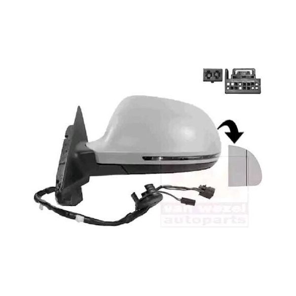 Van Wezel 0307807 - Oe 8K1857409AG01C Specchio Retrovisore Esterno, Sinistro Per A4 (8K)-image