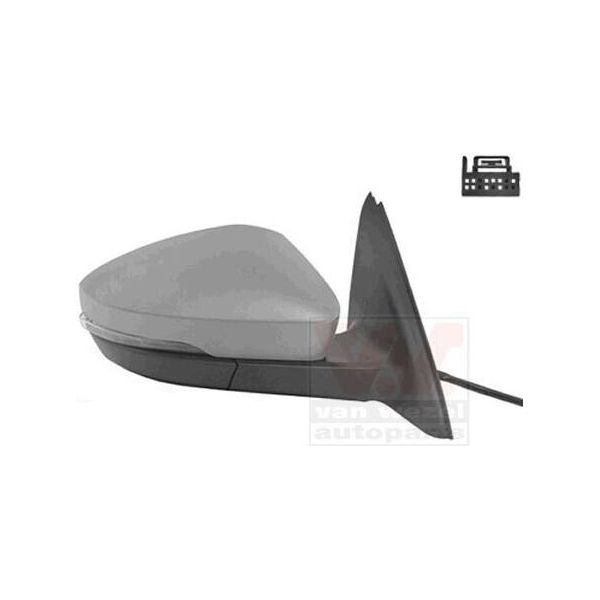 Van Wezel 7624808 Specchietto Esterno Specchietto Laterale Destro Per Skoda Octavia Iii Combi (5E5) Convesso Riscaldato Primerizzato-image