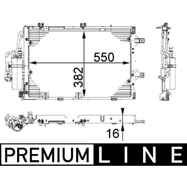 Mahle Ac 335 000P - Klimakondensator Di Primo Equipaggiamento 93177215 Con Trockner Per Combo, Combo Tour, Corsa C (X01), Tigra Twintop (X04)-image