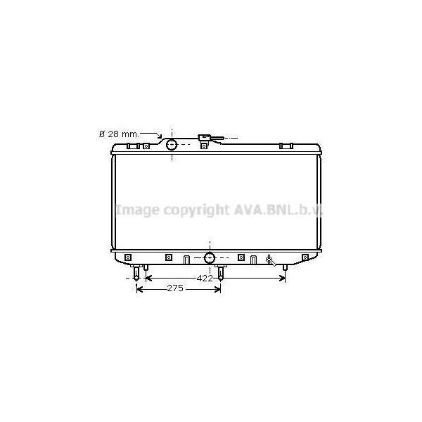 Prasco TO2208 - Oe 1640011680 Radiatore, Raffreddamento Motore Per Starlet (P9)-image
