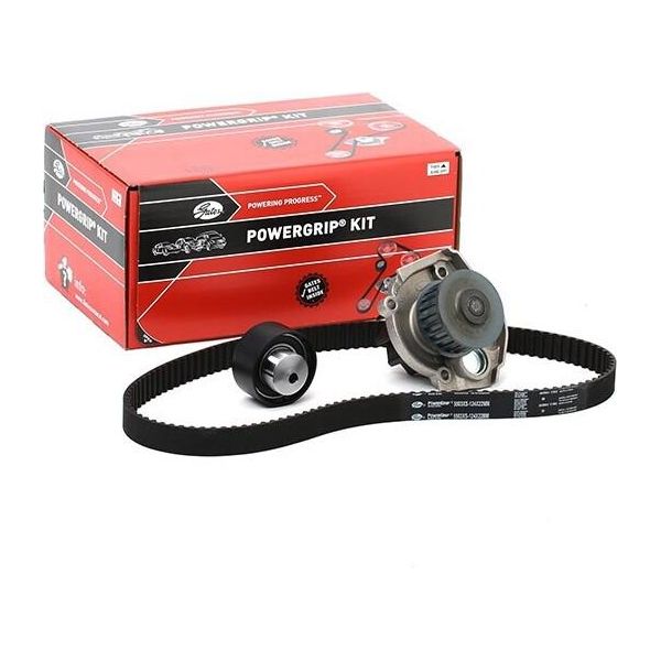 Gates KP15503XS-2 Wasserpumpe + Zahnriemensatz Oe 71771575 Kompatibel Mit Combo, Ypsilon, Maz Y, Lanc Y, Musa, Delta, Renegade, Tipo, Stilo, Punto, Panda, Palio, Marea, Linea, Idea, Grande Punto, Doblo, Bravo, Brava, 500X, 500L, 500C, 500, Mito, Giulietta-image