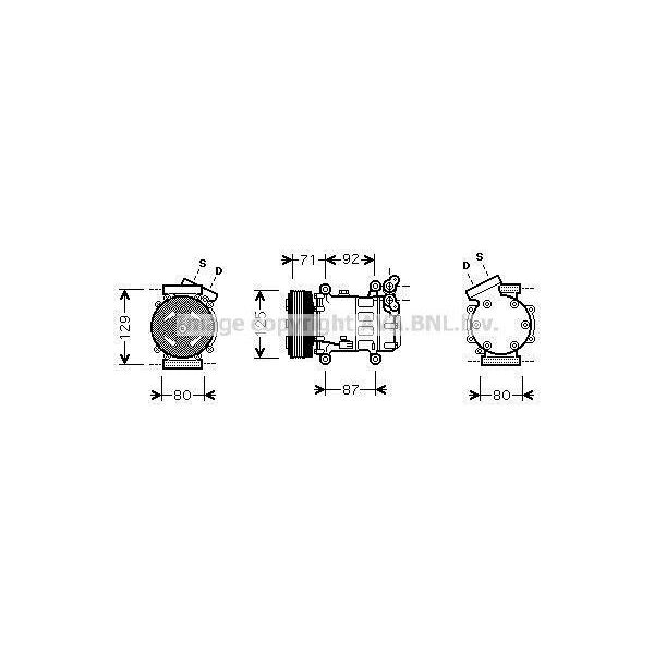 Prasco RTAK401 - Compressore Aria Condizionata Oe 4158300100 Per Citan (W415), Juke (F15), Micra Iii (K12), Note (E11, NE11), Qashqai +2 I (J10), Clio Iii, Modus (F/JP0), Twingo Ii (CN0), Kangoo (Kw), Kangoo (Fc), Kangoo (Fw), Wind (E4M)-image