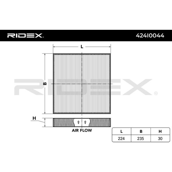 Ridex 424I0044 - Oe 80292SDGW01 Filtro Aria Per Accord Ix, Accord Vii, Accord Viii, Civic Ix, Civic Viii, CR-V Iii (Re), CR-V Iv (Rm), Crosstour, Legend Iv (Kb), Pilot-image