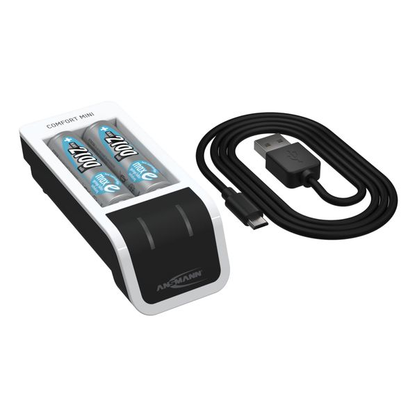 Ansmann 1001-0091-01 Ansmann Comfort Mini LadegeräT Inkl. 2 Aa Mignon Akkus 2100 Mah-image