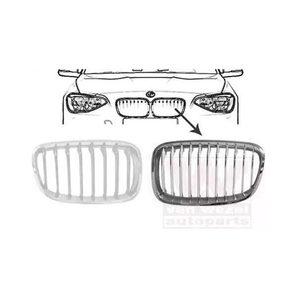 Van Wezel 0633513 - Griglia Radiatore Oe 51137262119, Sinistra Per Serie 1 (F21), Serie 1 (F20)-image
