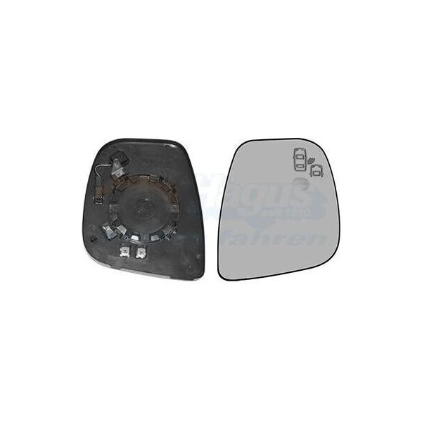 Van Wezel Specchio Retrovisore Esterno Destro Per Opel Zafira Life (K0) Convesso Riscaldabile Predisposto Per Avviso Angolo Cieco 0944836-image