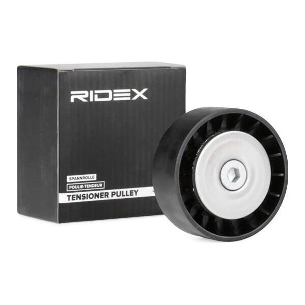Ridex 312D0028 - Oe 51758383 Umlenkrolle, Keilrippenriemen FüR 159 (939), Brera (939), Giulietta (940), Mito (955), Spider (939), 500L (351, 352), Bravo, Croma, Doblo, Ducato, Freemont, Punto, Idea, Linea, Sedici, Astra H, Combo (X12), Combo Tour (X12), Signum (Z03), Vectra C (Z02), Zafira B-image