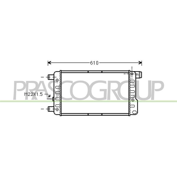 Prasco FT017R001 - Radiatore Oe 46405843, Raffreddamento Motore Per Seicento-image
