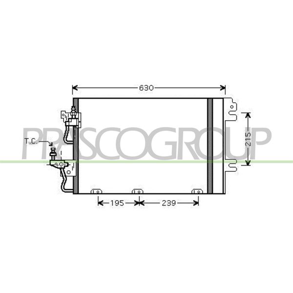 Prasco OP410C001 - Condensatore Aria Condizionata Oe 1850096 Con Essiccatore Per Astra G, Astra H, Astra (A04), Zafira B-image