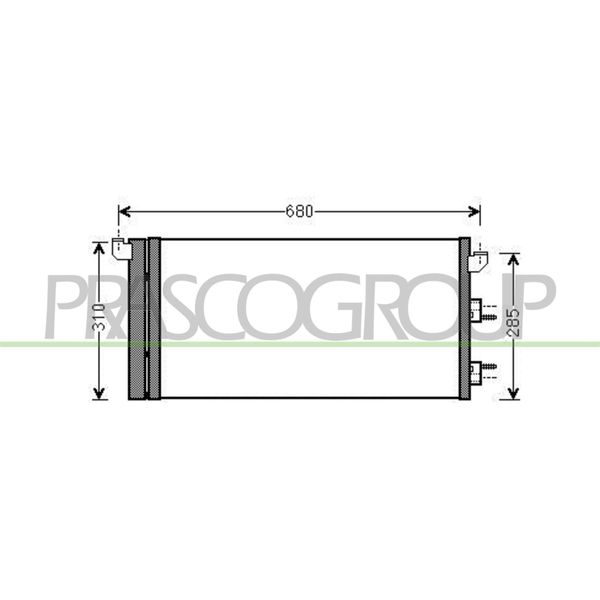 Prasco FT122C001 - Oe 46798100 Condensatore Aria Condizionata Con Essiccatore Per Panda-image