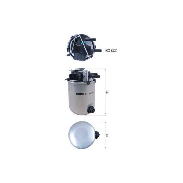 Mahle Kl 909 - Filtro Carburante Oe 16400BB50A Per Qashqai +2 I (J10)-image