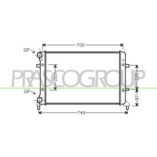 Prasco AD320R012 - Oe 1K0121251BR Radiatore, Raffreddamento Motore Per A3 (8P), Altea (5P), Leon (1P1), Toledo Iii (5P2), Octavia Ii (1Z), Caddy Iii (2C, 2K), Eos (1F), Golf Plus (5M), Golf V (1K), Golf Vi, Jetta Iii (1K2), Passat (3C), Touran (1T)-image