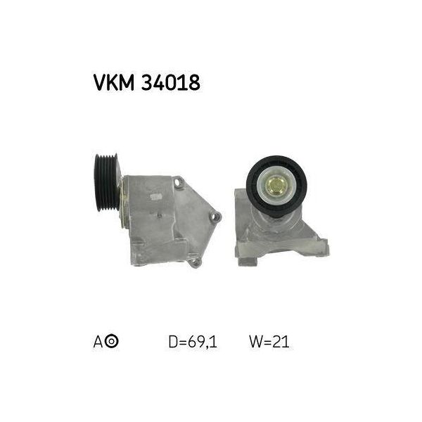 Skf Vkm 34018 Puleggia Tendicinghia Cinghia Trapezoidale Scanalata Per Ford Focus (Daw, Dbw) Focus Station Wagon (Dnw) Focus Berlina (Dfw) Focus Mk1 Furgone / Station Wagon (Dnw)-image