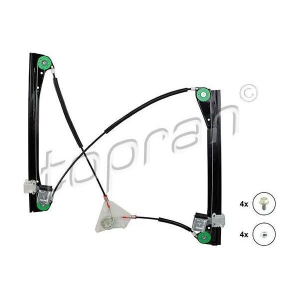 Topran 111 266 - Oe 6Q3 837 462A Regolatore Di Finestrini, Anteriore Destro Per Polo (9N)-image