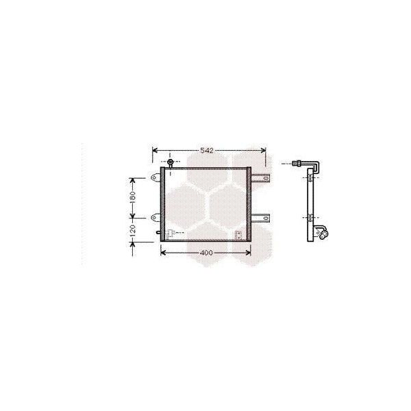 Van Wezel 58005177 - Oe 6XO820411 Condensatore Aria Condizionata Con Essiccatore Per Arosa (6H), Lupo (6E1, 6X1), Polo (6N), Polo (6V)-image