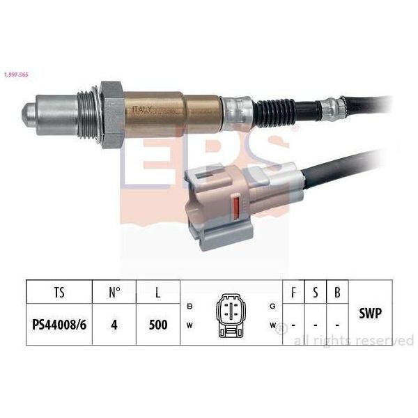 Sonda Lambda Eps Per Suzuki Swift Iii (Mz, Ez) Pre-Catalizzatore Sonda Planare Riscaldata 500 Mm 1.997.565-image