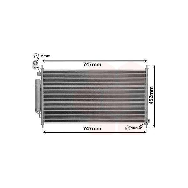 Van Wezel 25005234 Condensatore Climatizzatore Condensatore Climatizzatore Per Honda FR-V (Be) +Essiccatore-image