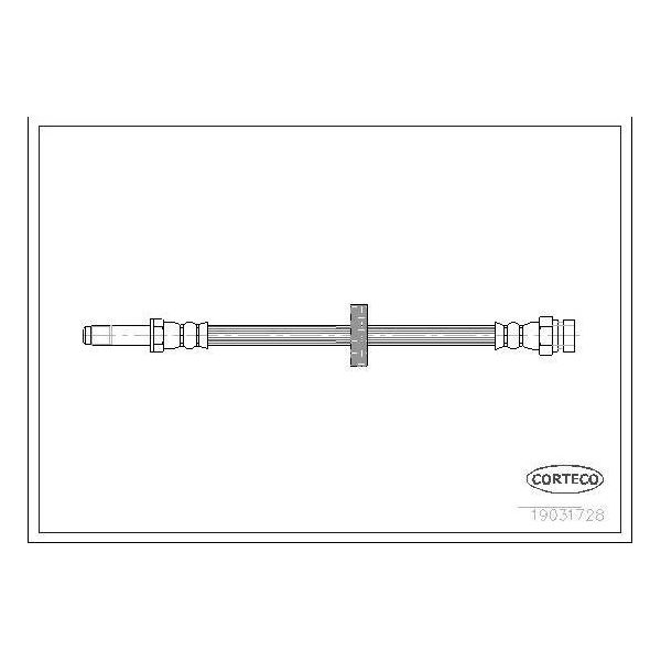 Corteco 19031728 Tubo Freno Anteriore Per Vw Caddy Ii Pickup (9U7) Per Skoda Felicia Ii (6U1) Felicia I Pickup (6UF, 6U7) Felicia I (6U1) Favorit (781)-image